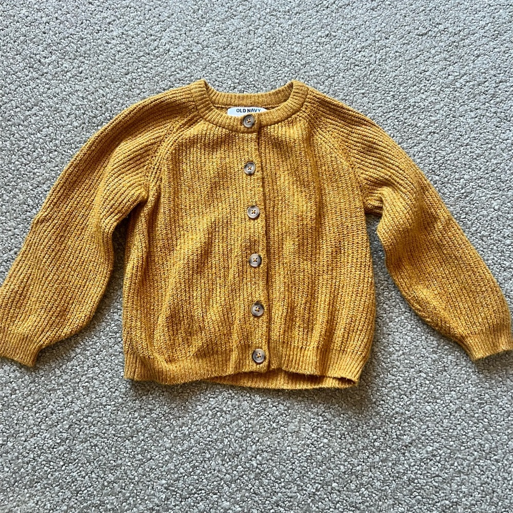 Old Navy Mustard Button-Up Cardigan